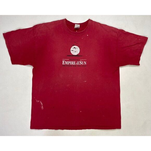 VINTAGE Mark Herman's Empire Of The Sun Pacific War Thrashed Faded Tshirt Men XL - Picture 1 of 12